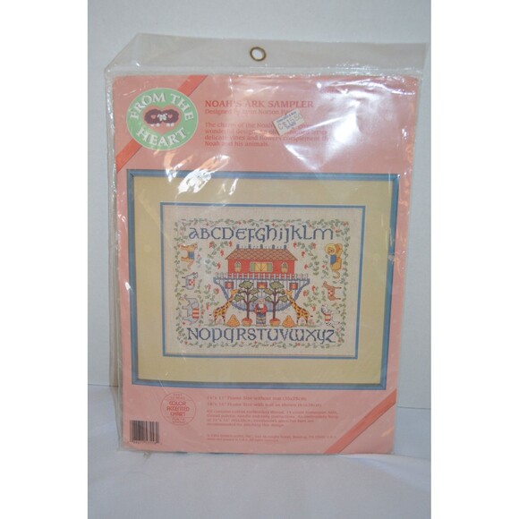 Cross Stitch Kit  Noah's Ark Sampler From the Heart 1991 Lynn Norton Parker - Picture 2 of 4